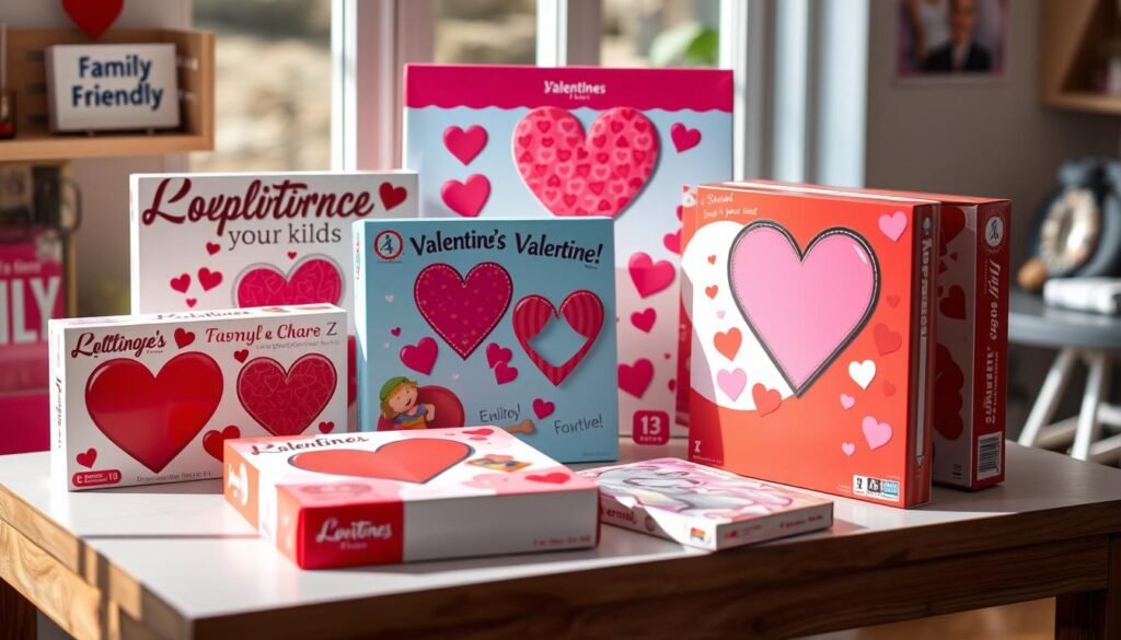 Valentine's themed board games and puzzles for children