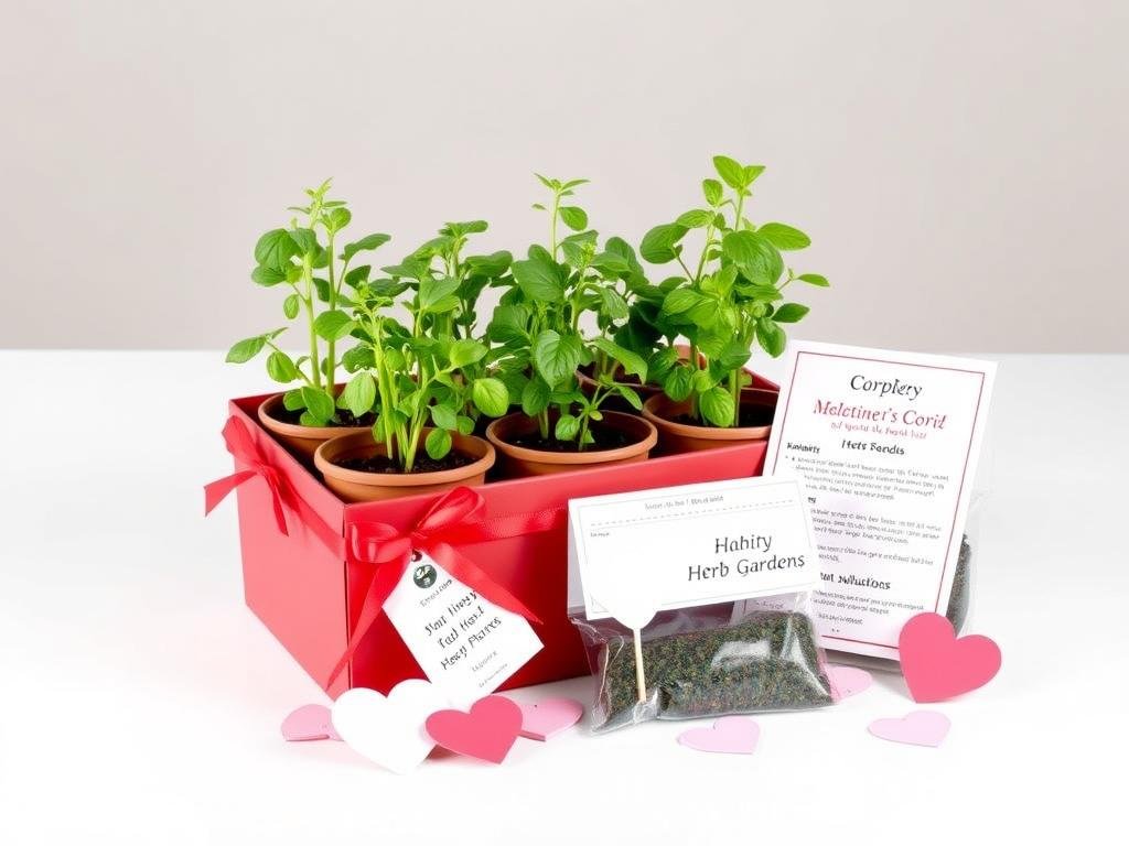 Valentine's themed herb garden kit for teachers