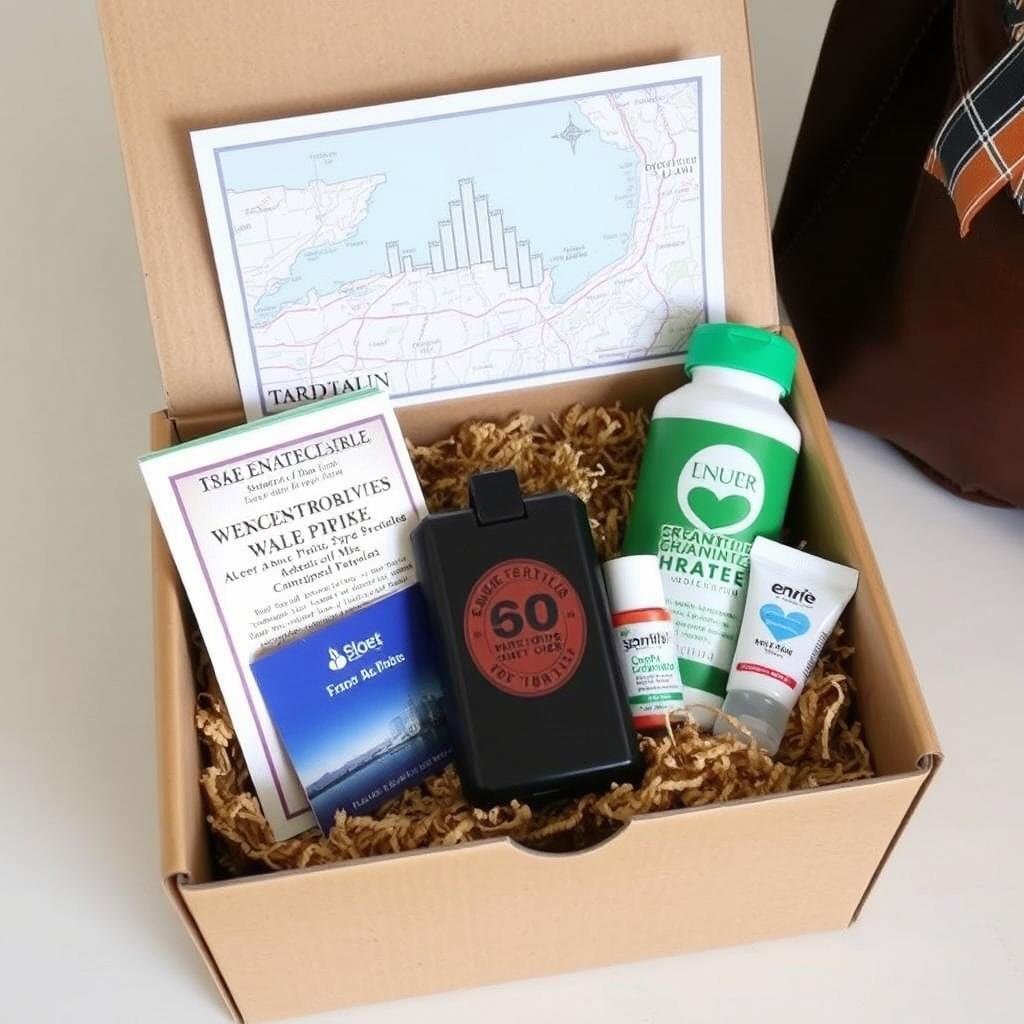 Weekend getaway gift for best friends showing a cozy cabin or beach house