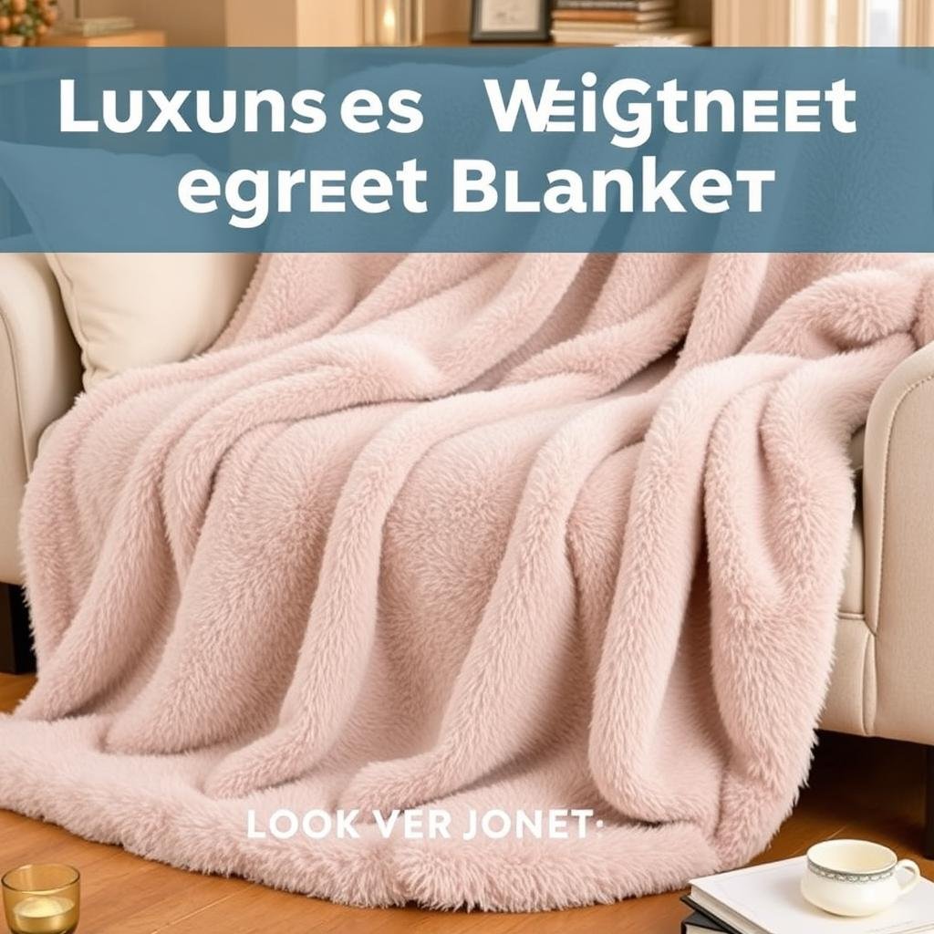 Weighted blanket in luxurious fabric for anniversary gifts for her