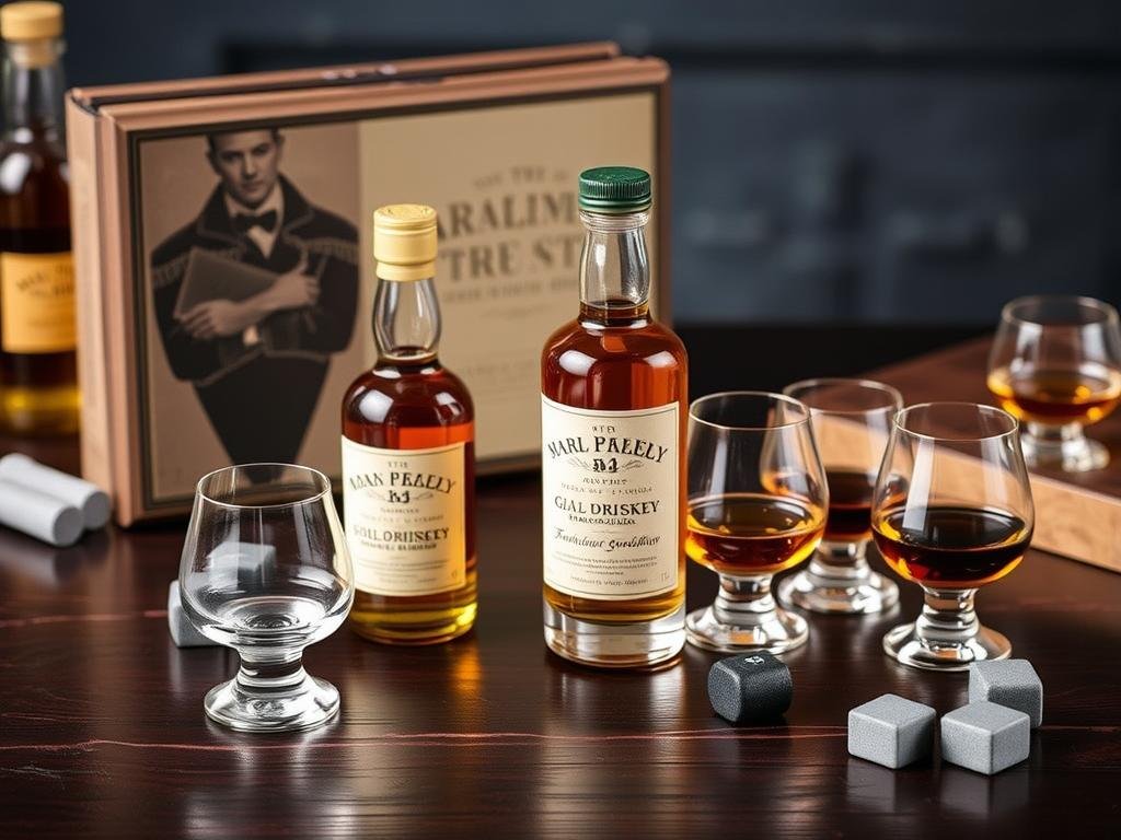 Whiskey tasting set valentines gift for boyfriend