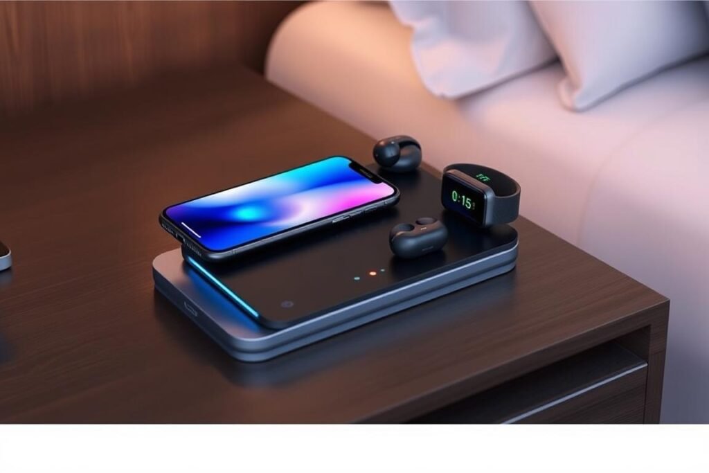 Wireless charging station with multiple devices charging