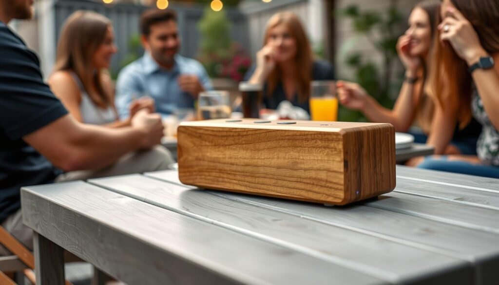 Wooden Bluetooth speaker for 5 year anniversary gift ideas for him