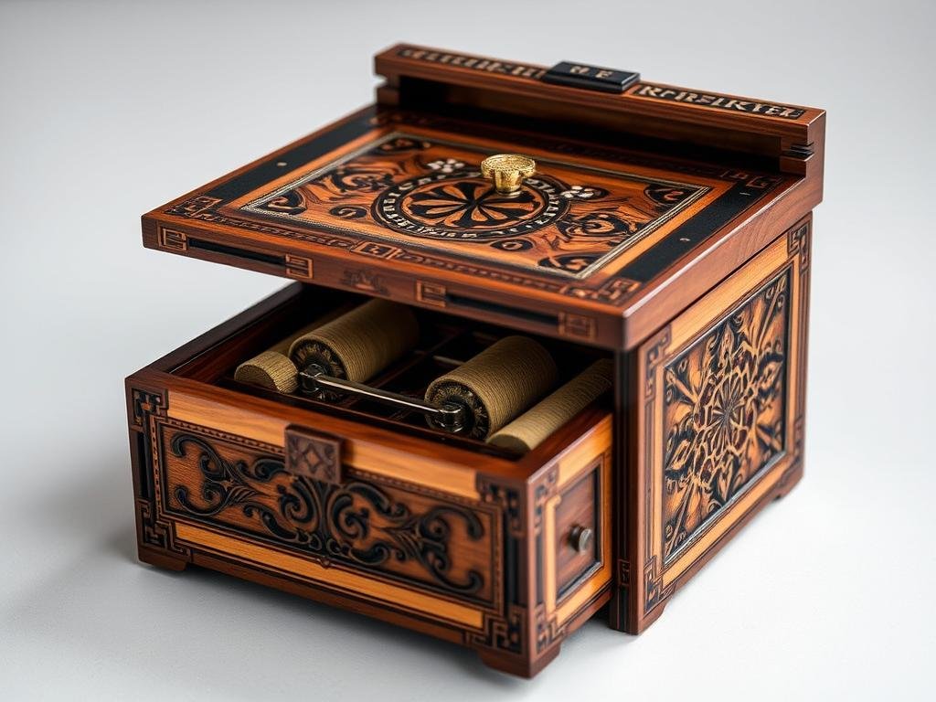 Wooden puzzle box gift container with hidden compartments creative gift ideas