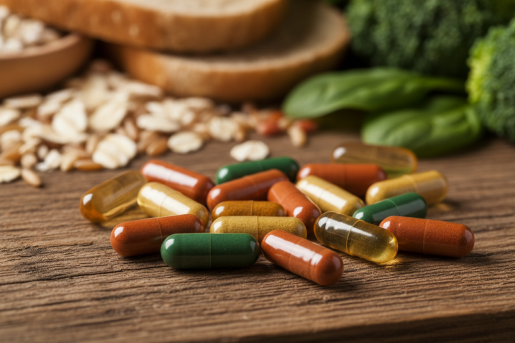 B vitamin complex supplement capsules