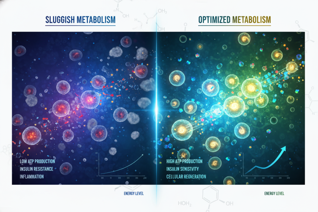 Before and after comparison of metabolic health indicators Before and after comparison of metabolic health indicators