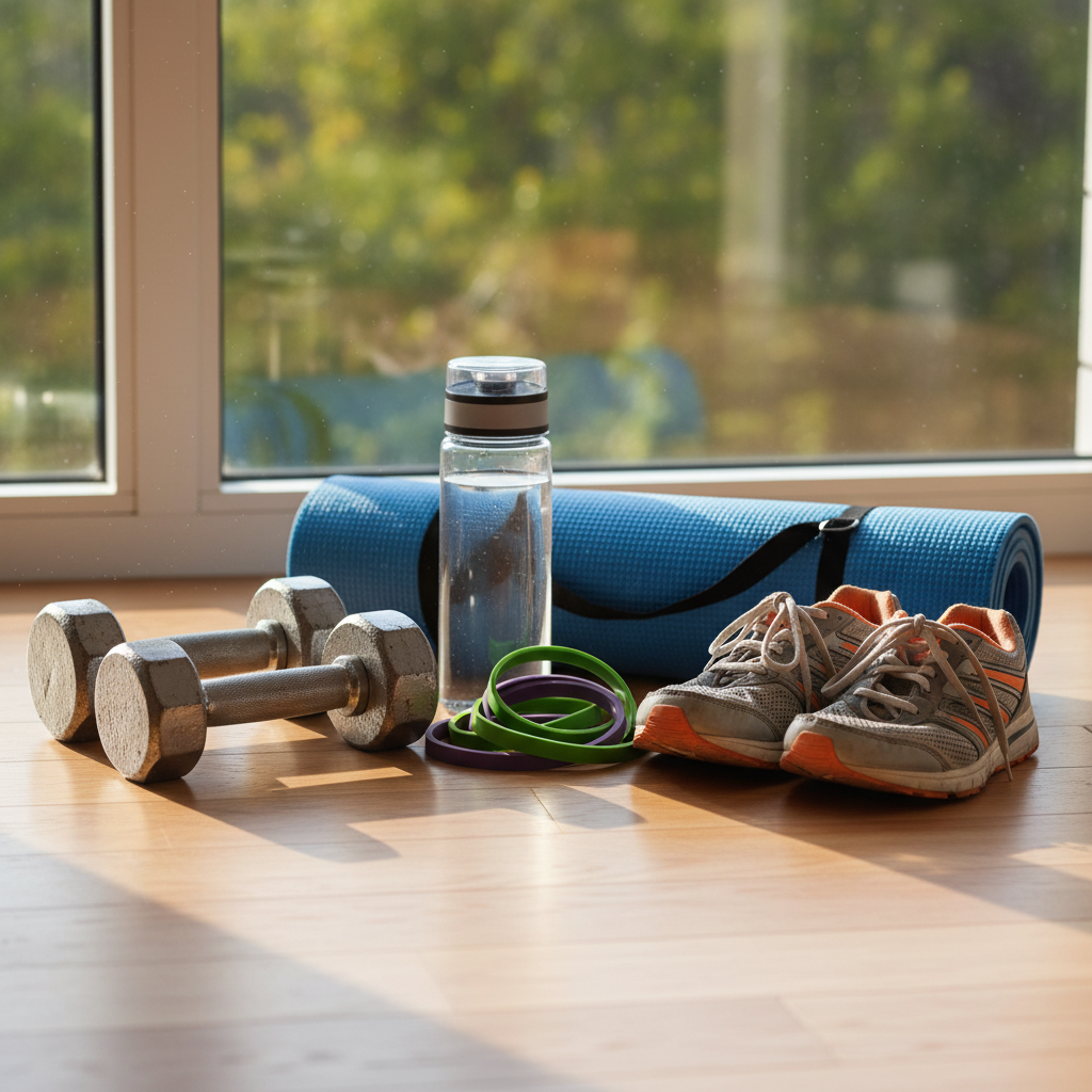 Exercise equipment and fitness workout concept