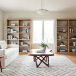 Build Your Own Furniture: Transform Your Home with Custom Creations Modern living room showcasing handcrafted wooden furniture pieces including coffee table and shelving