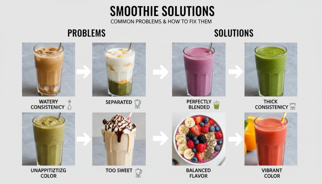 Problem-solving guide for smoothie issues
