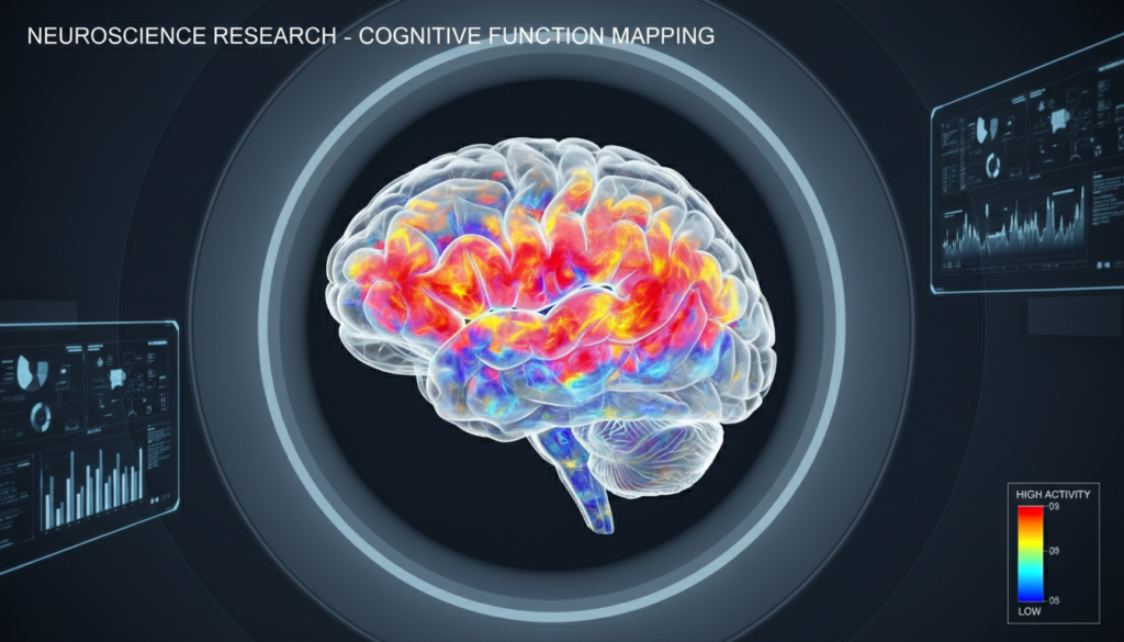 Scientific brain scan showing neural activity during cognitive exercises Scientific brain scan showing neural activity during cognitive exercises