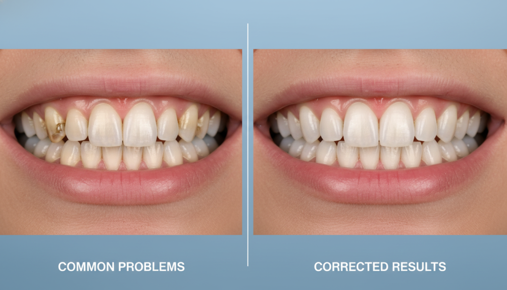 Various dental issues corrected through natural smile makeover treatments Various dental issues corrected through natural smile makeover treatments
