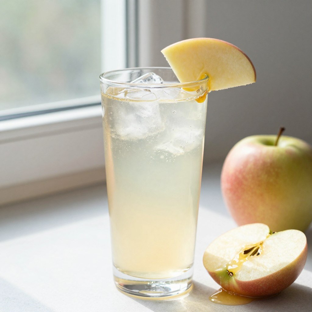 apple cider vinegar drink with water and honey