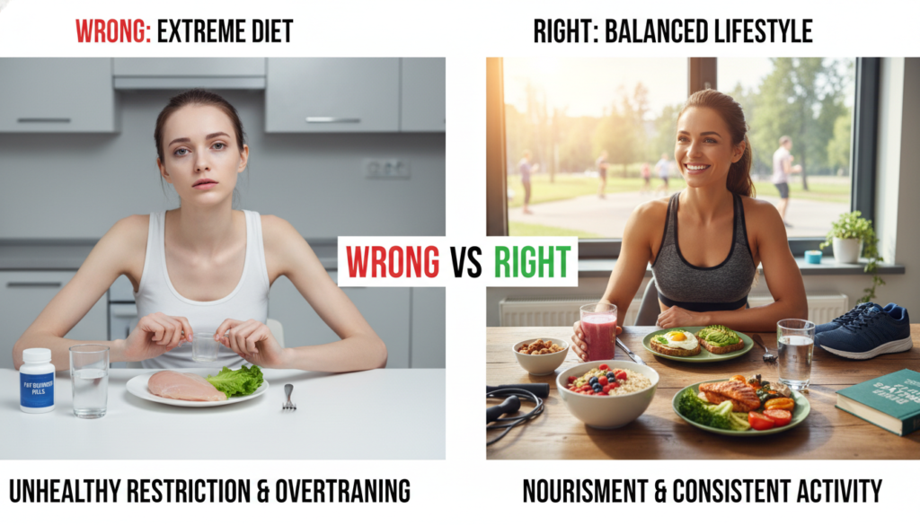 avoiding common weight loss mistakes concept avoiding common weight loss mistakes concept