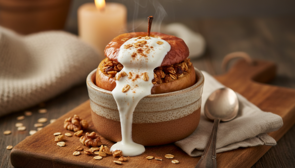 baked apple with cinnamon baked apple with cinnamon