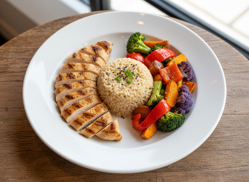 balanced plate showing proper portion sizes for weight loss balanced plate showing proper portion sizes for weight loss