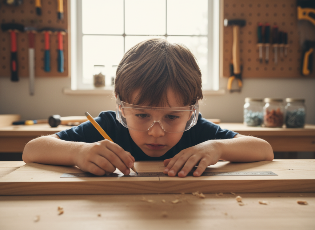 child measuring wood for kids woodworking projects child measuring wood for kids woodworking projects