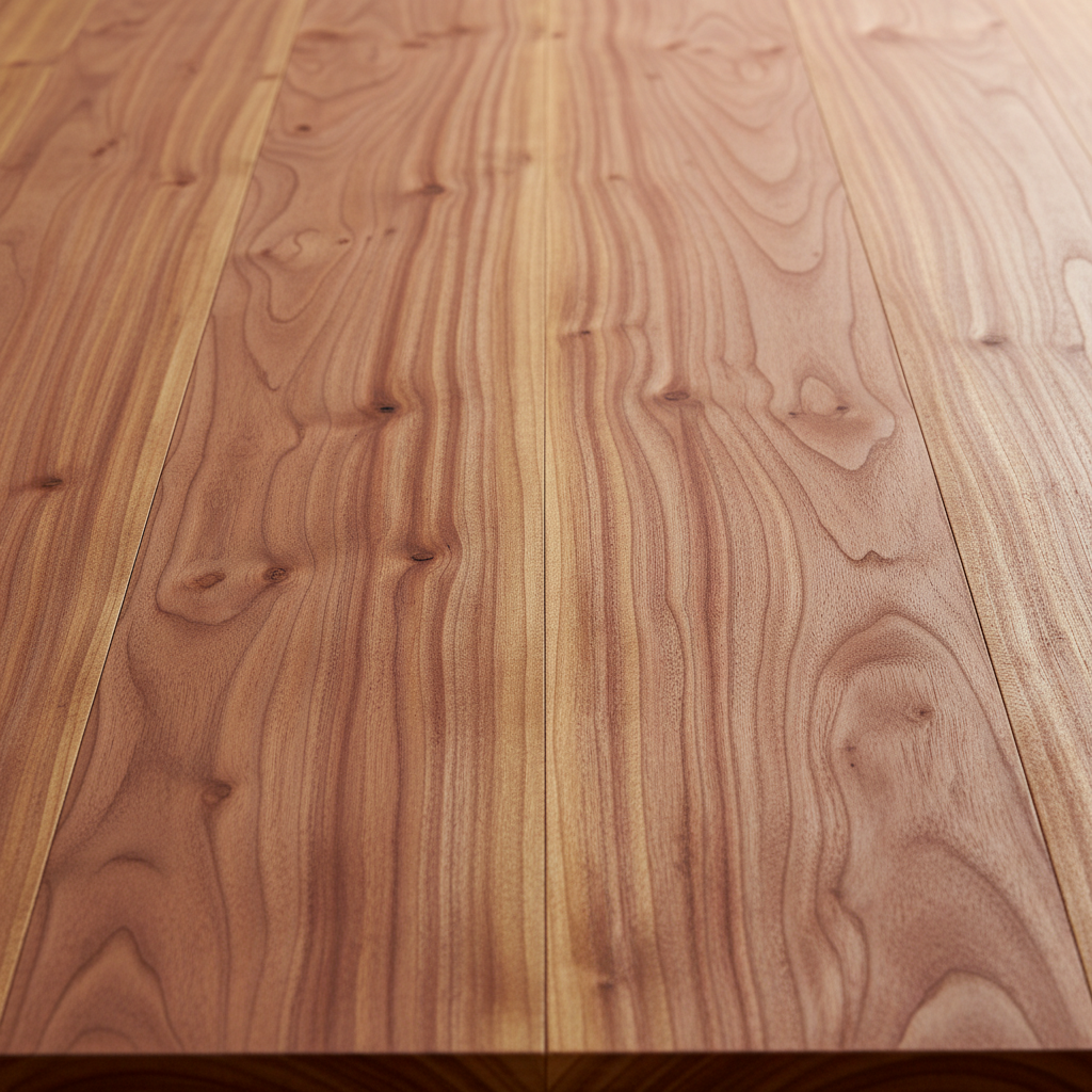 close-up of cedar wood boards showing natural grain and color