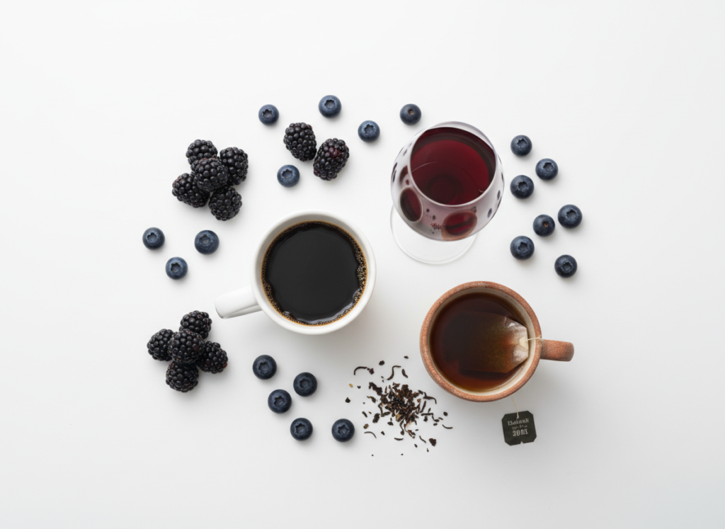 coffee wine and dark foods causing brown stains on teeth