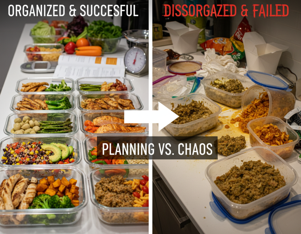 comparison of good versus poor meal prep practices