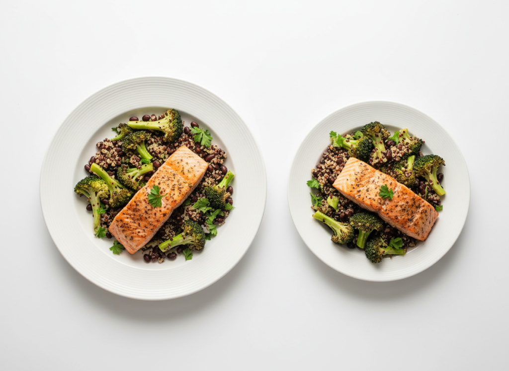 comparison of portion sizes on different plate sizes comparison of portion sizes on different plate sizes