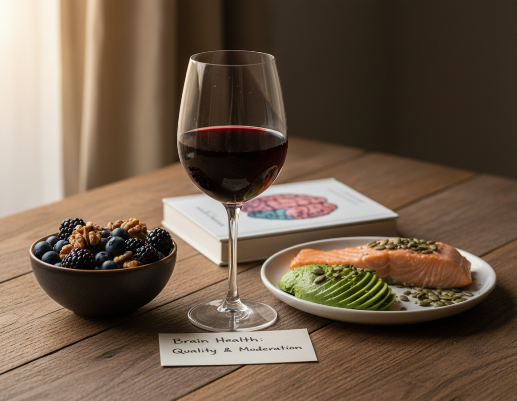 concept of moderate alcohol consumption for brain health concept of moderate alcohol consumption for brain health