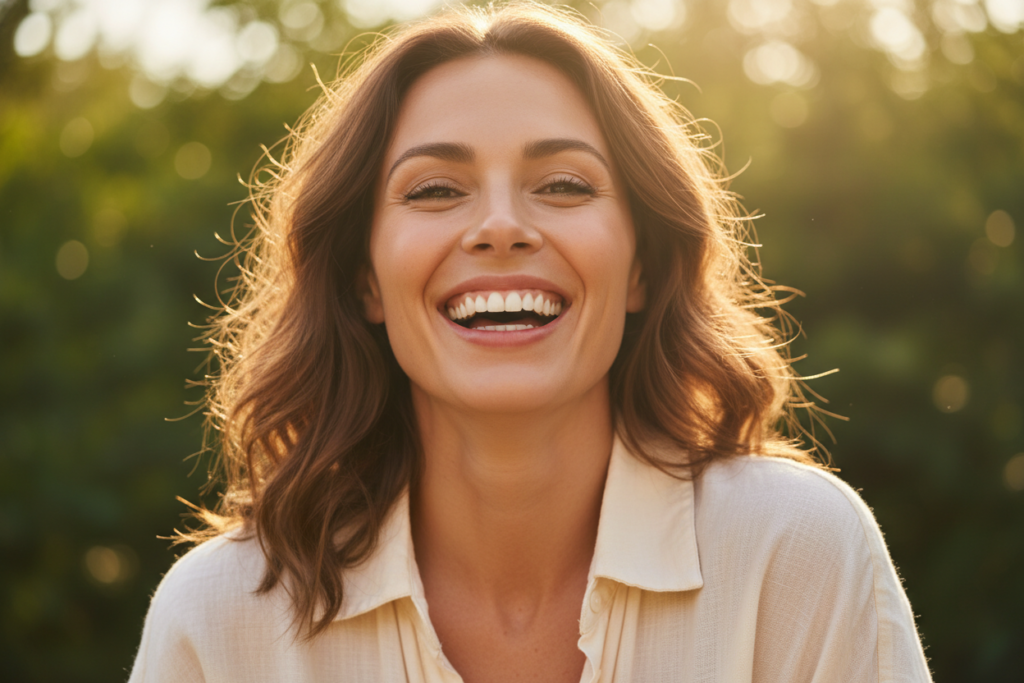 confident person with healthy smile representing oral health success
