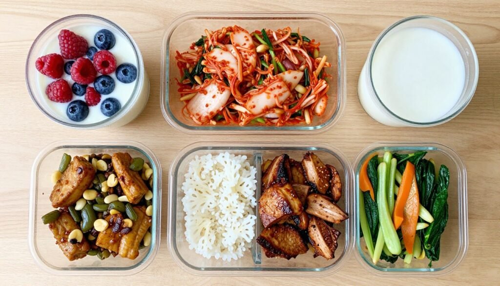 daily meal plan incorporating various fermented foods