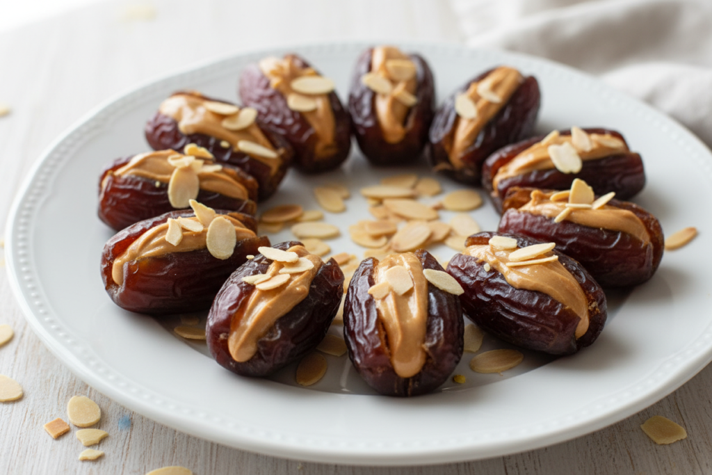 dates filled with almond butter