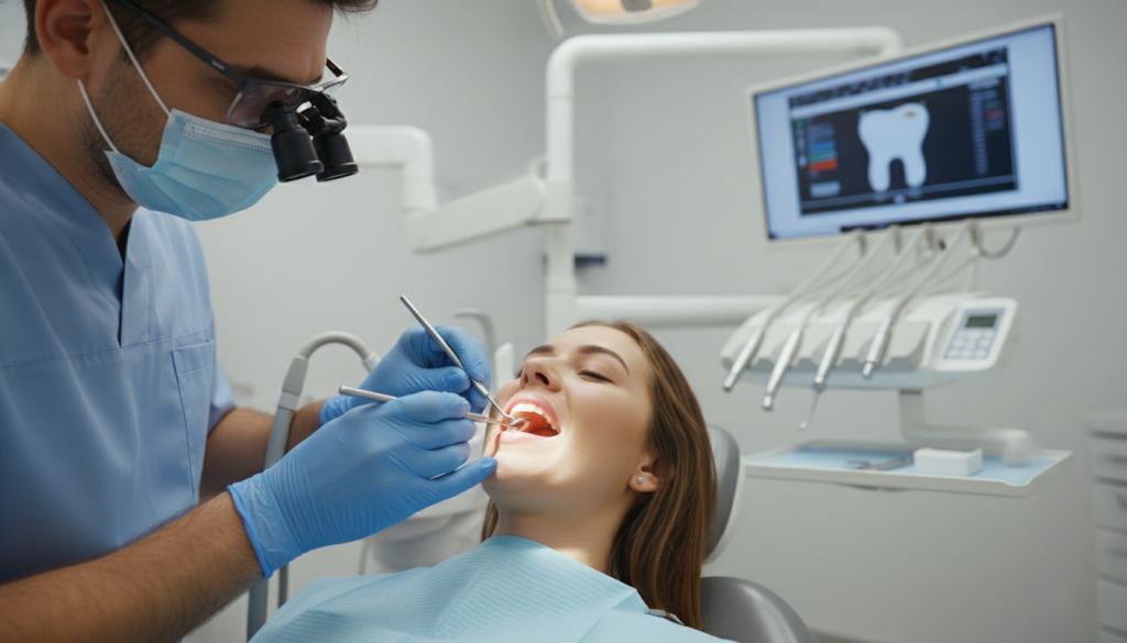 dental examination showing healthy gums dental examination showing healthy gums