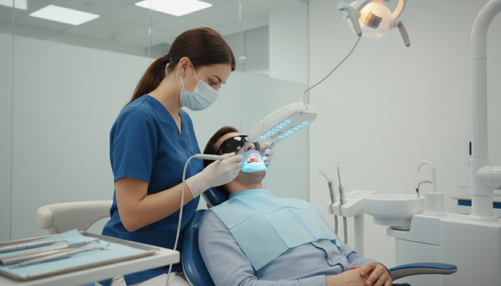 dental office professional teeth whitening treatment