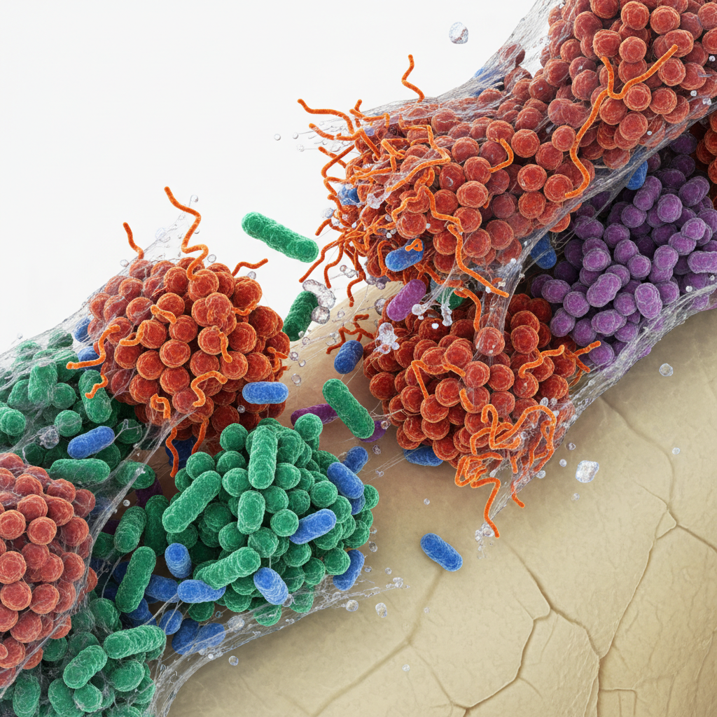 dental plaque biofilm with beneficial bacteria