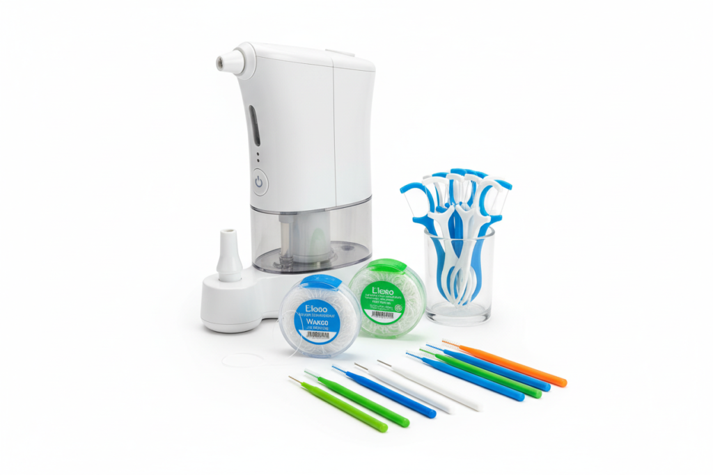 different types of dental floss and interdental cleaners
