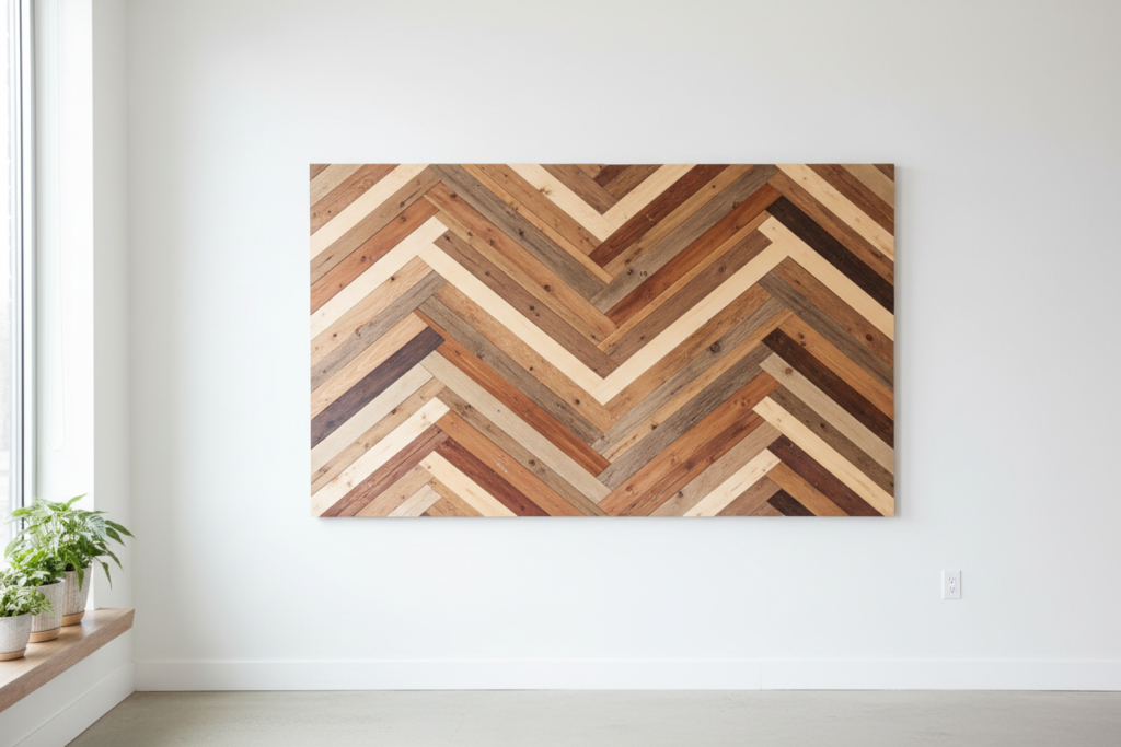 geometric wood wall art made from scrap pieces geometric wood wall art made from scrap pieces