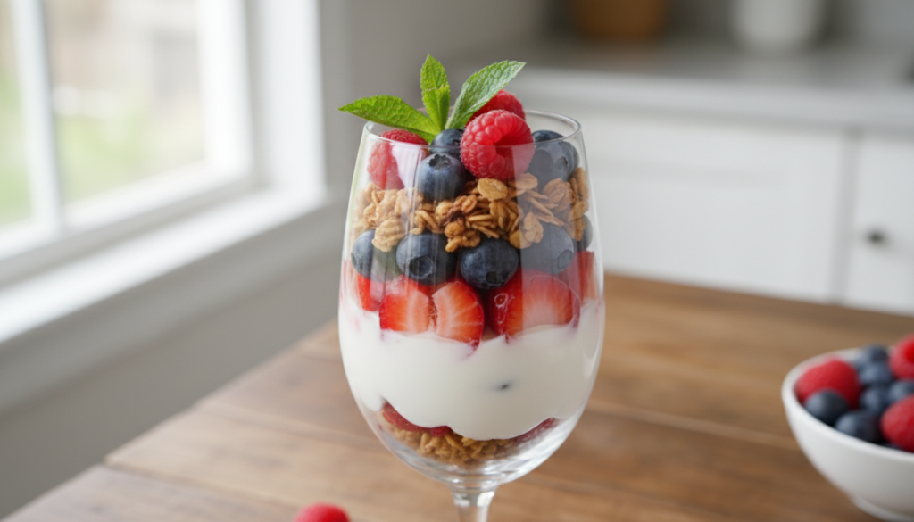 greek yogurt parfait with berries greek yogurt parfait with berries