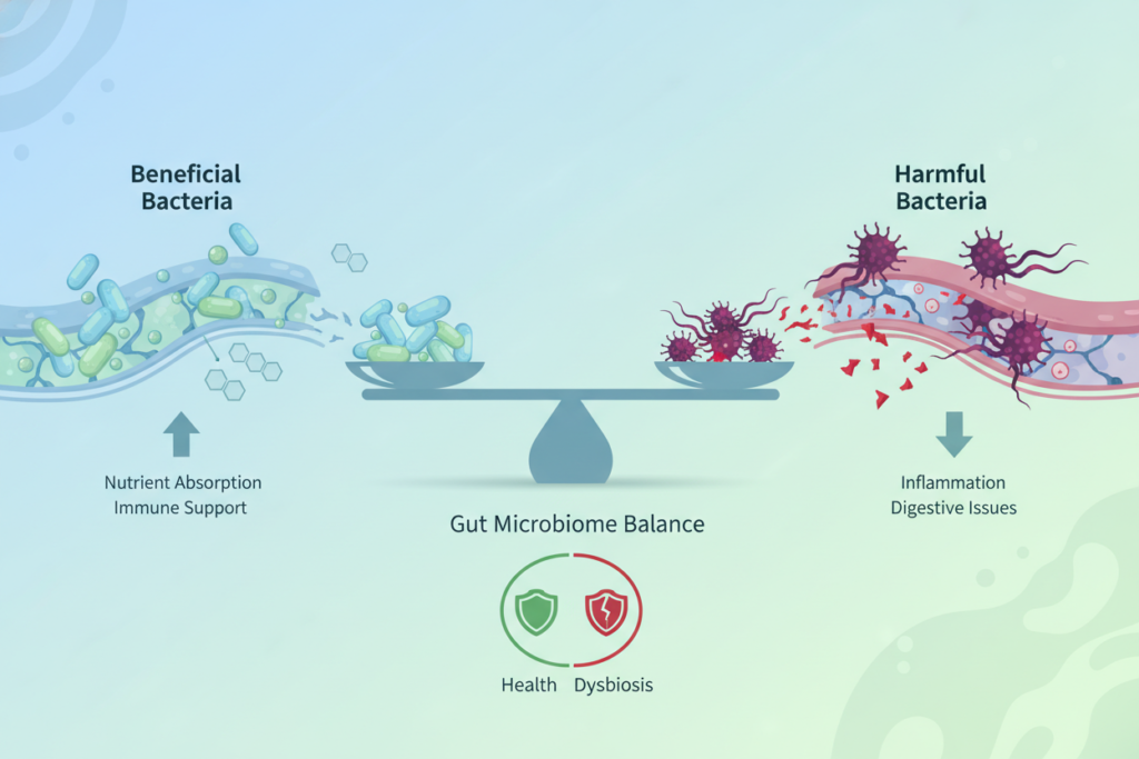 gut microbiome balance concept gut microbiome balance concept