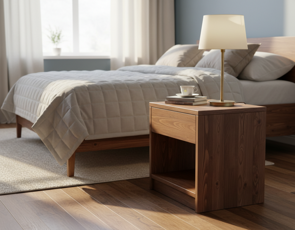 handmade wooden nightstand with simple design handmade wooden nightstand with simple design