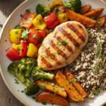 healthy dinner recipes for weight losing featuring colorful vegetables and lean proteins