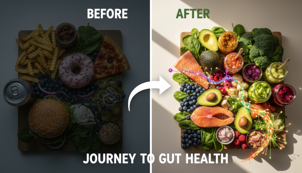 healthy lifestyle gut health transformation journey wellness healthy lifestyle gut health transformation journey wellness