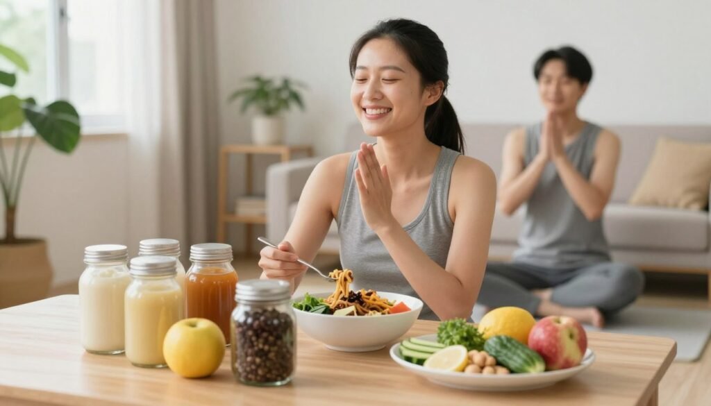 healthy lifestyle with fermented foods and wellness