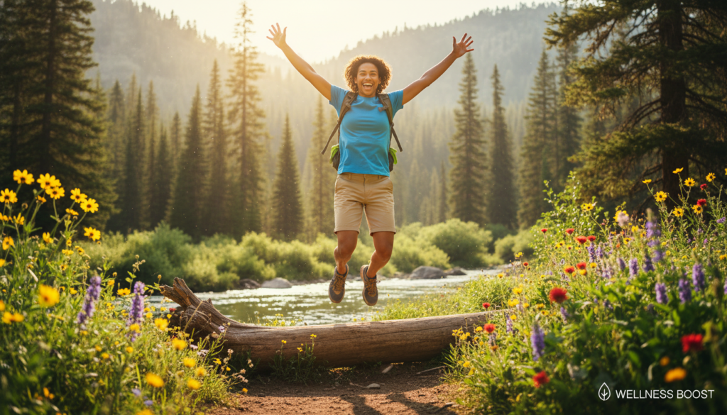 healthy person enjoying life after improving gut health