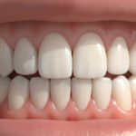 healthy pink gums and white teeth showing optimal oral health