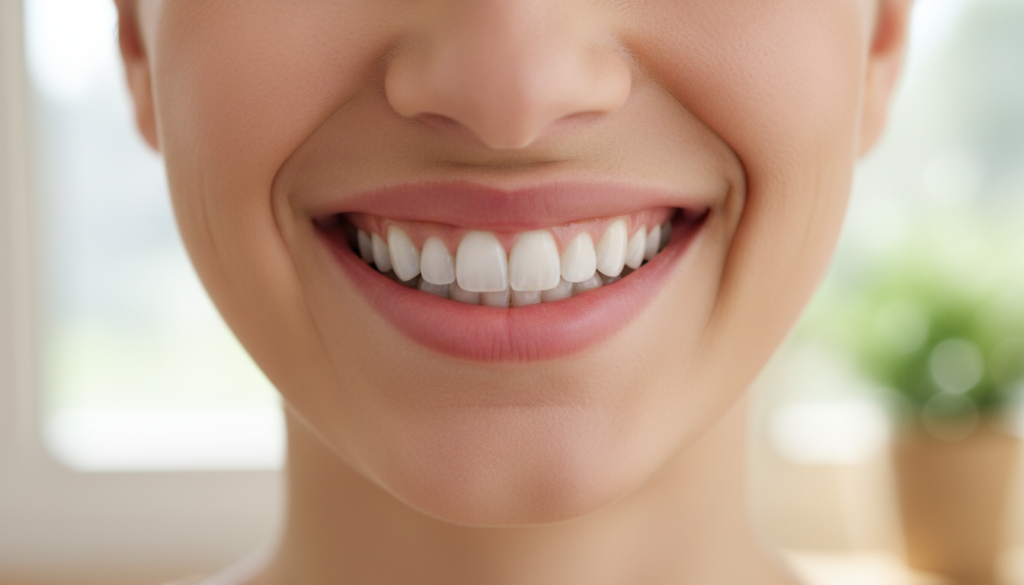 healthy smile showing improved oral microbiome