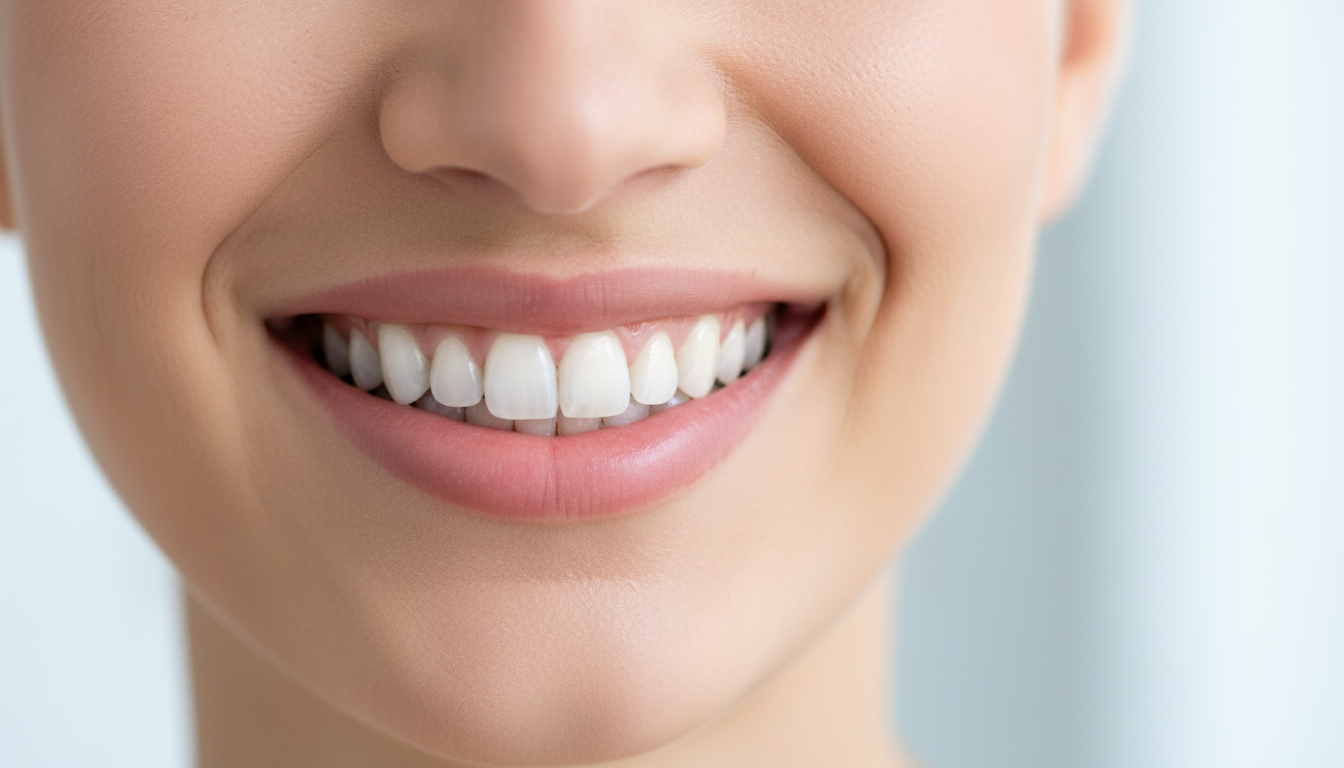 healthy smile showing naturally strong white teeth
