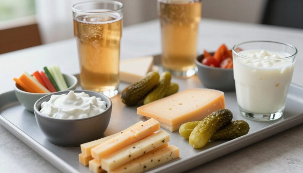 healthy snacks featuring fermented foods