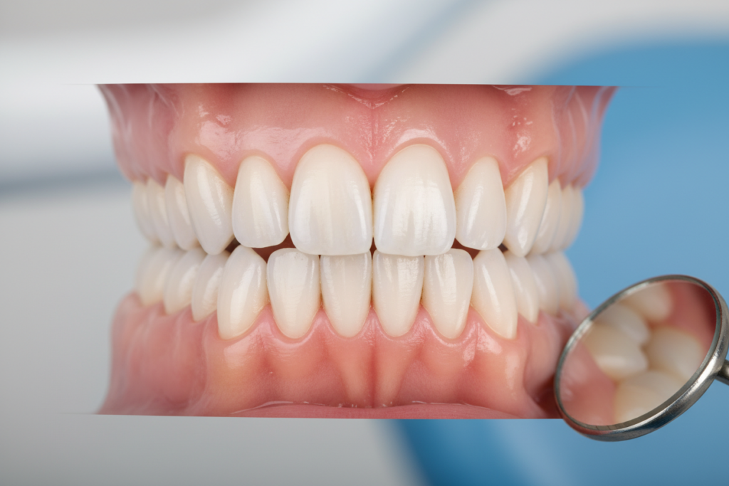 healthy teeth and gums close-up healthy teeth and gums close-up