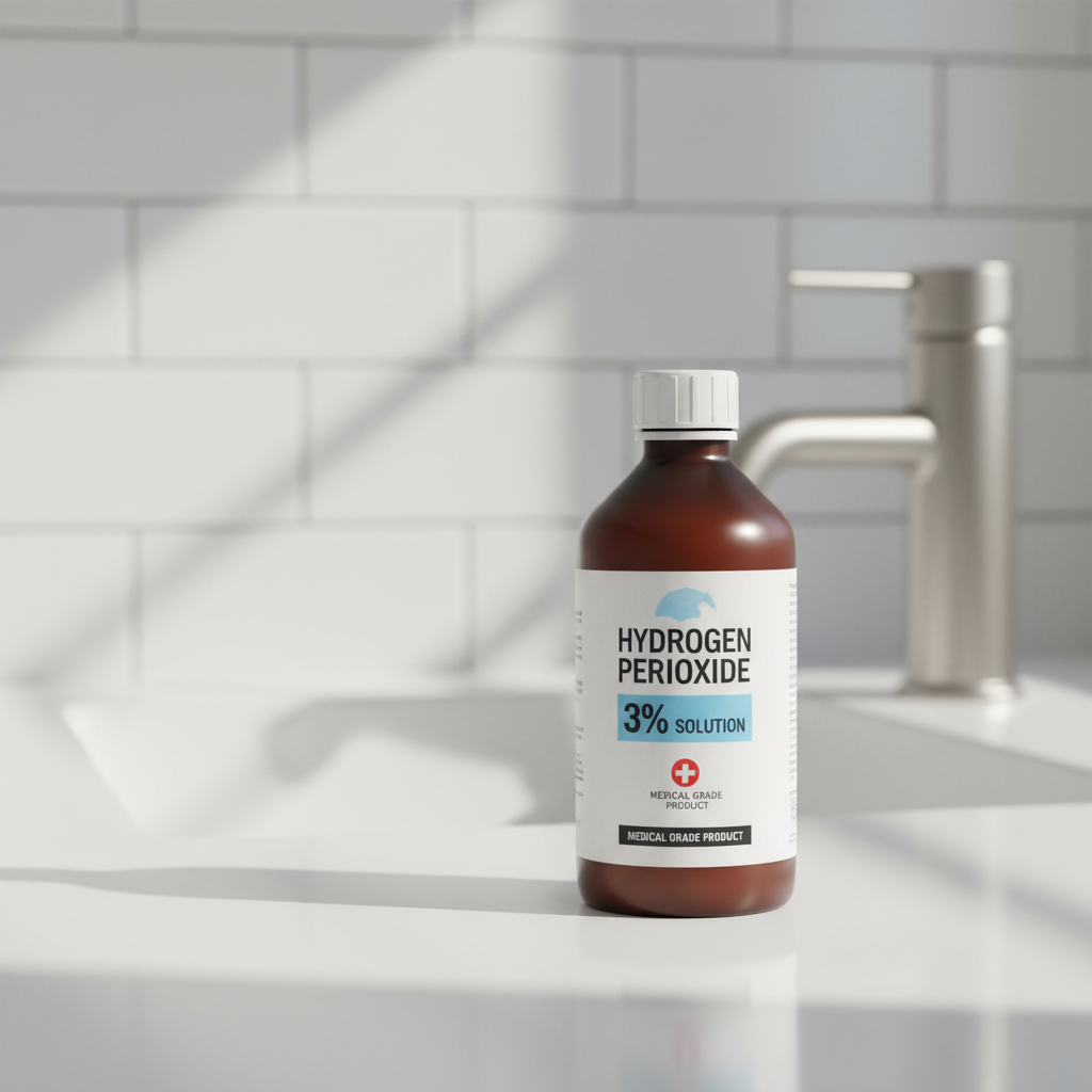 hydrogen peroxide bottle for teeth whitening treatment