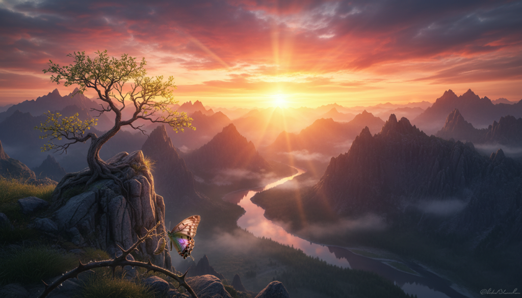 inspiring sunrise symbolizing new beginning inspiring sunrise symbolizing new beginning