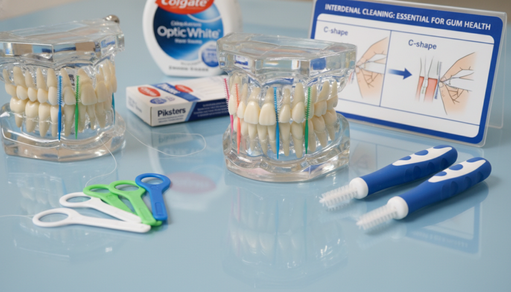 interdental brushes and advanced dental cleaning tools demonstration