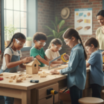 kids woodworking projects with children using tools