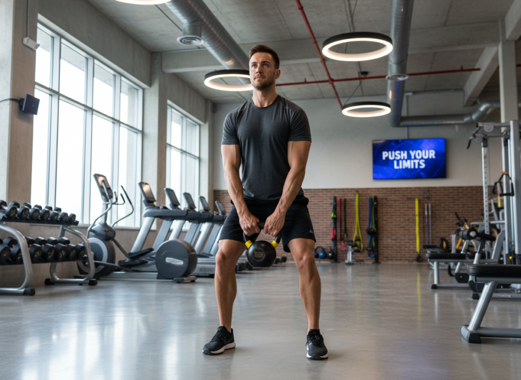 man working out with determination man working out with determination